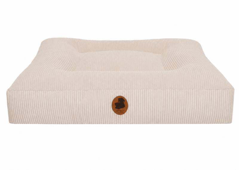 Wau-Bed Cord Creme / Eckig / S (80x60cm)