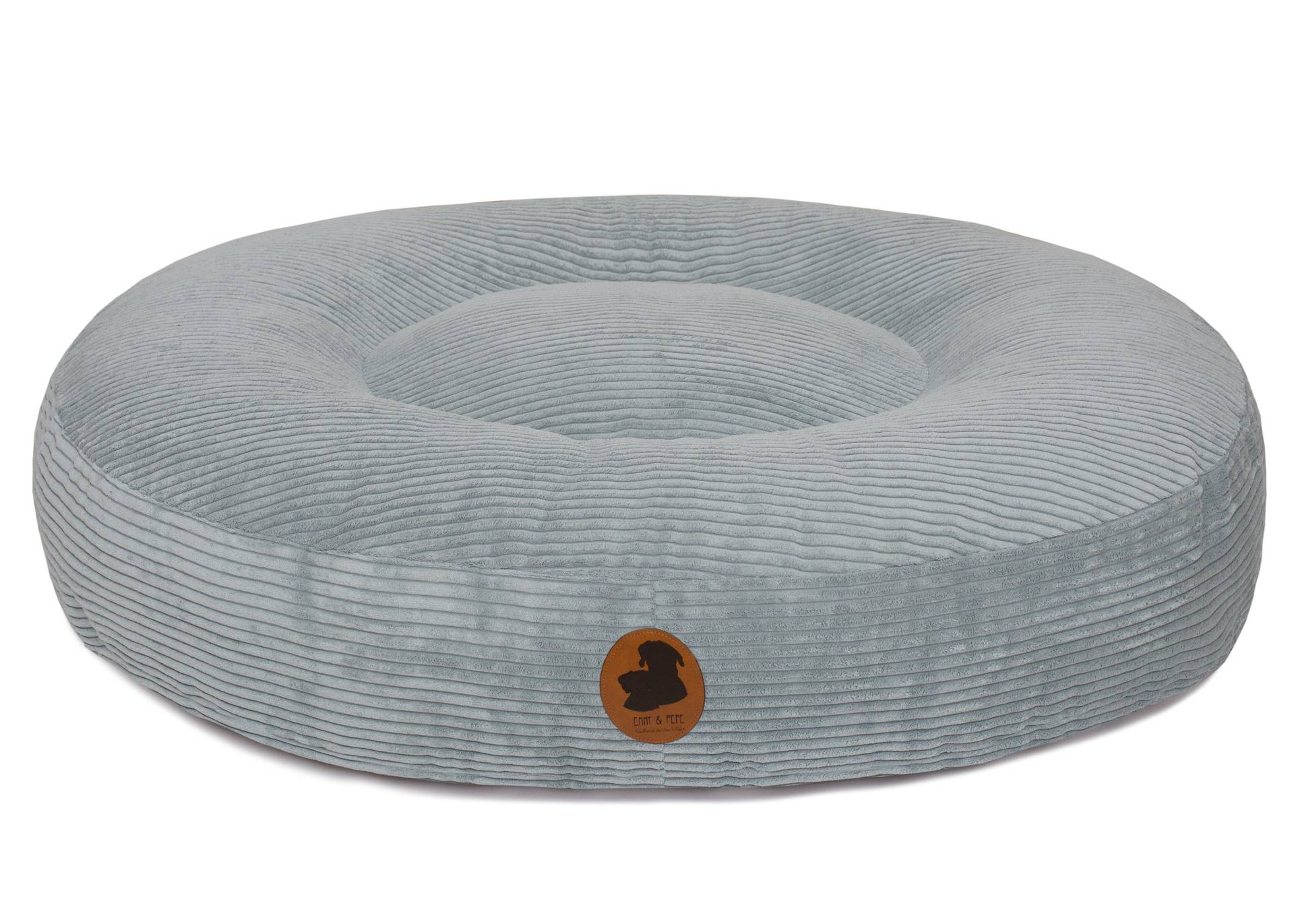 Wau-Bed Cord Icemint / Oval / L (120x100cm) von EMMY&PEPE