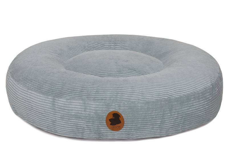 Wau-Bed Cord Icemint / Oval / L (120x100cm) von EMMY&PEPE