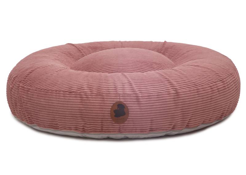 Wau-Bed Cord Rosa / Oval / M (100x80cm)