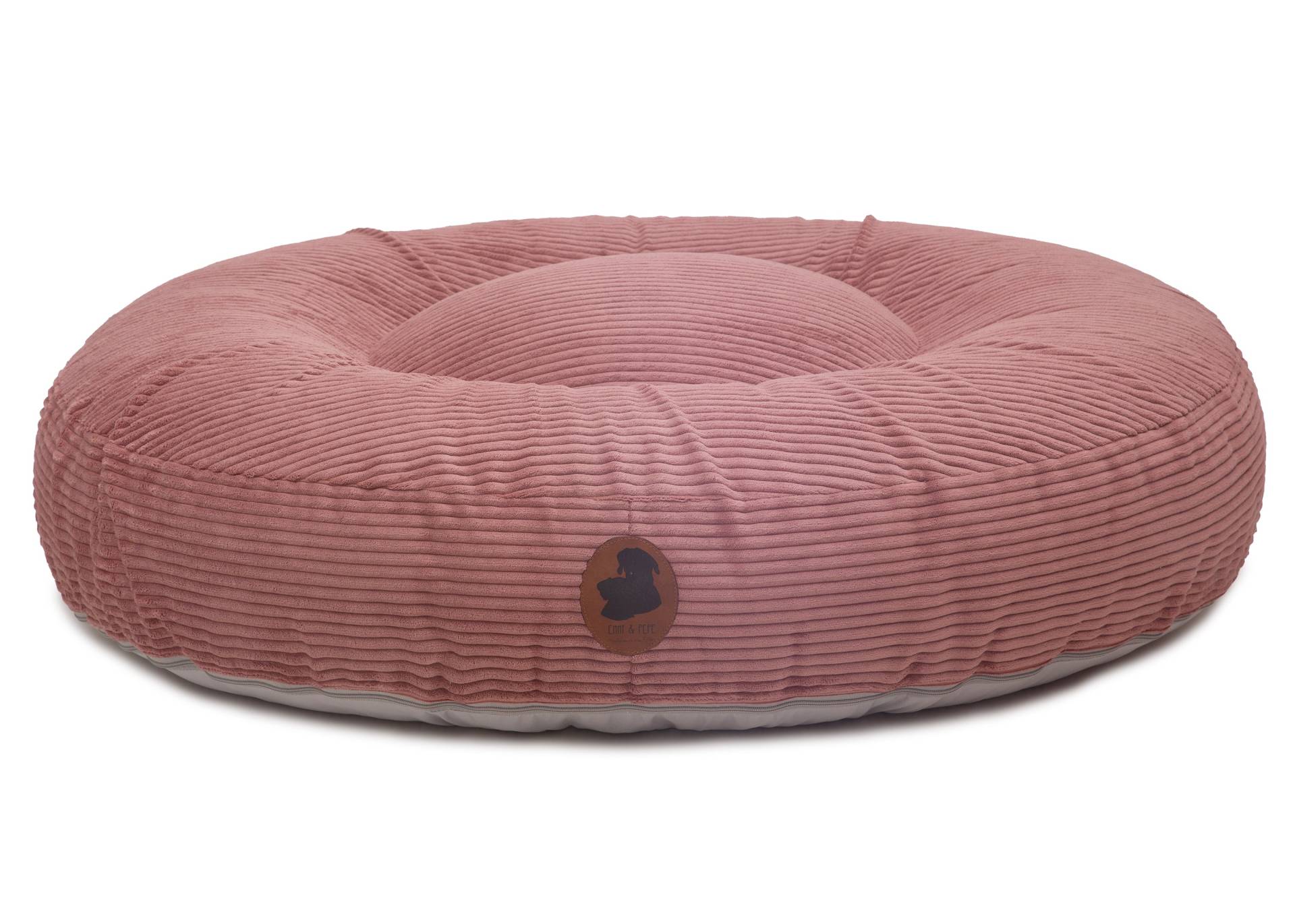 Wau-Bed Cord Rosa / Oval / S (80x60cm) von EMMY&PEPE