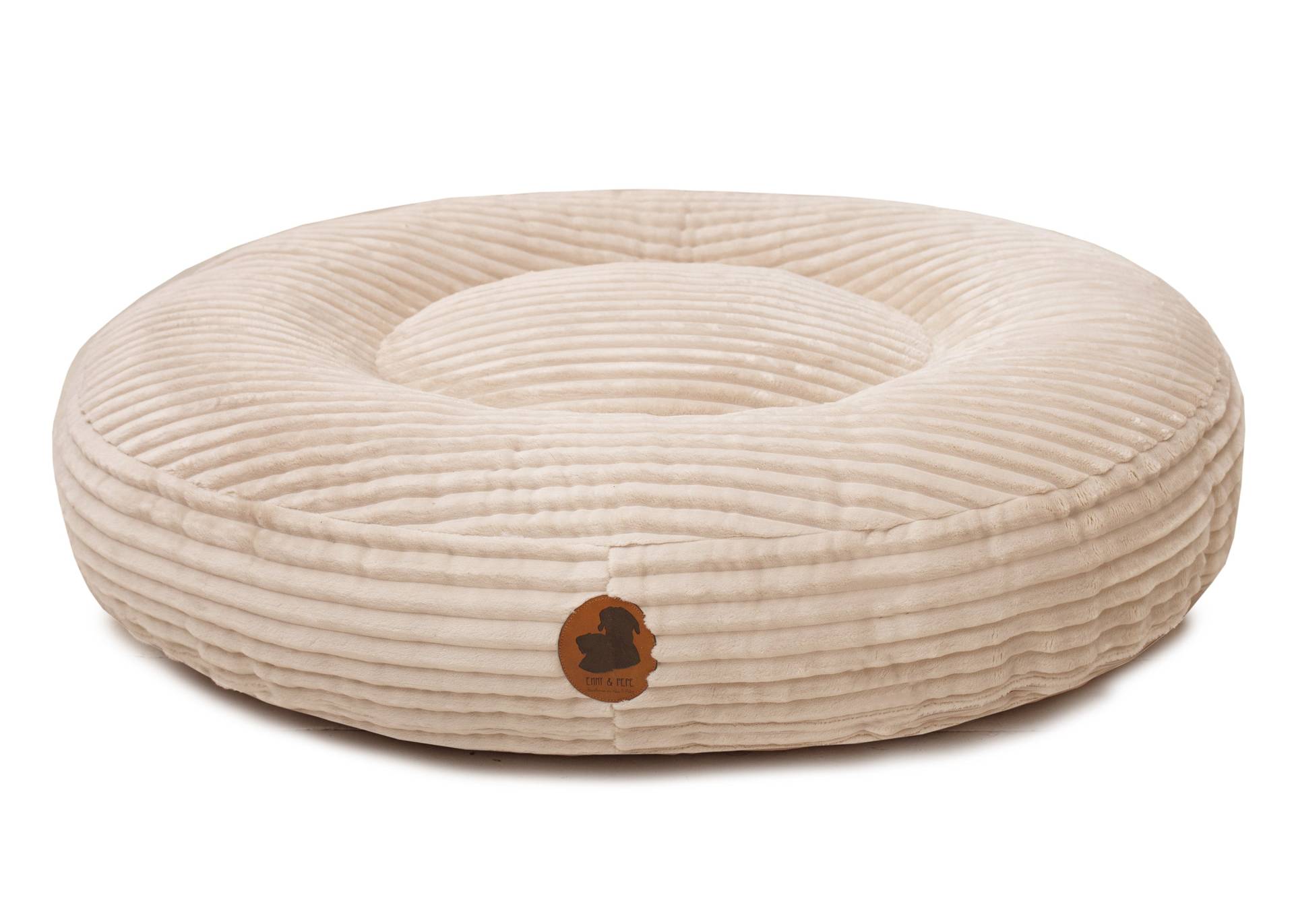 Wau-Bed Kuschelcord Creme / Oval / M (100x80cm)