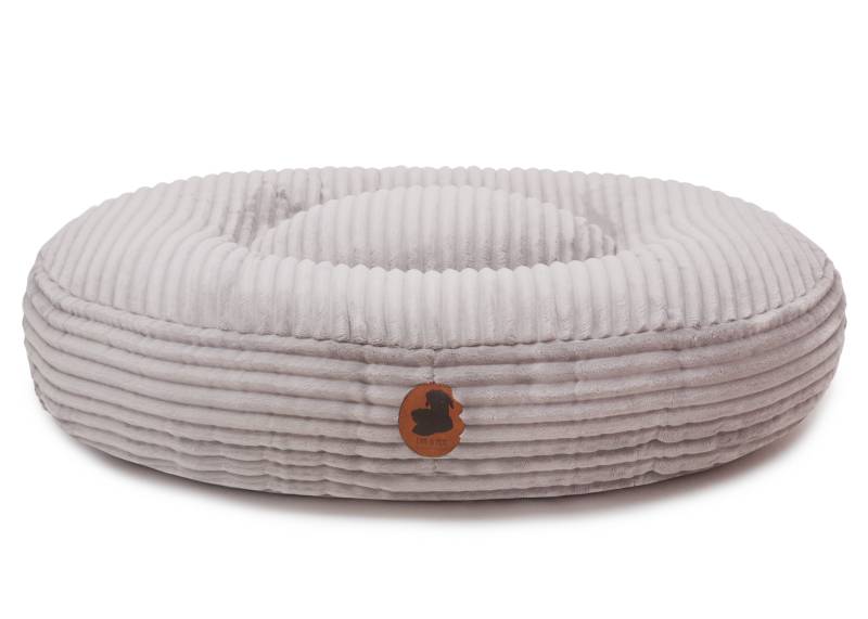 Wau-Bed Kuschelcord Light Grey / Oval / L (120x100cm) von EMMY&PEPE