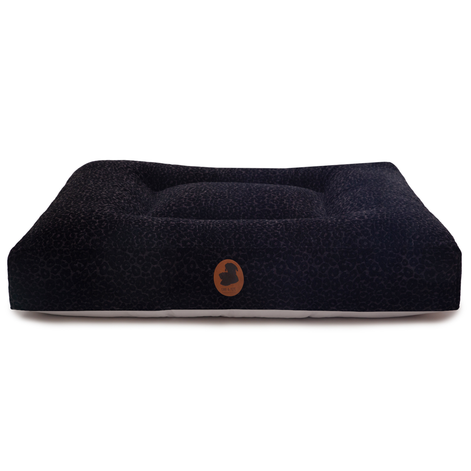 Wau-Bed Leo Leo Black / Eckig / S (80x60cm) von EMMY&PEPE