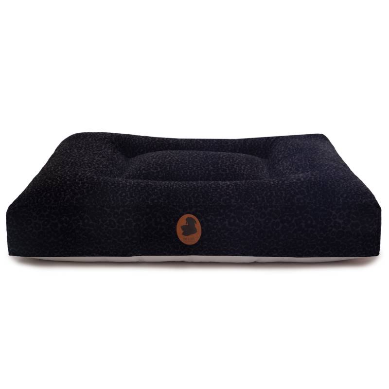 Wau-Bed Leo Leo Black / Eckig / S (80x60cm) von EMMY&PEPE