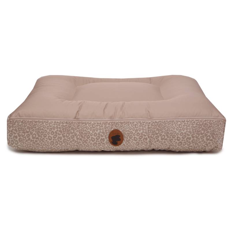Wau-Bed Leo Leo Taupe / Eckig / L (120x100cm) von EMMY&PEPE