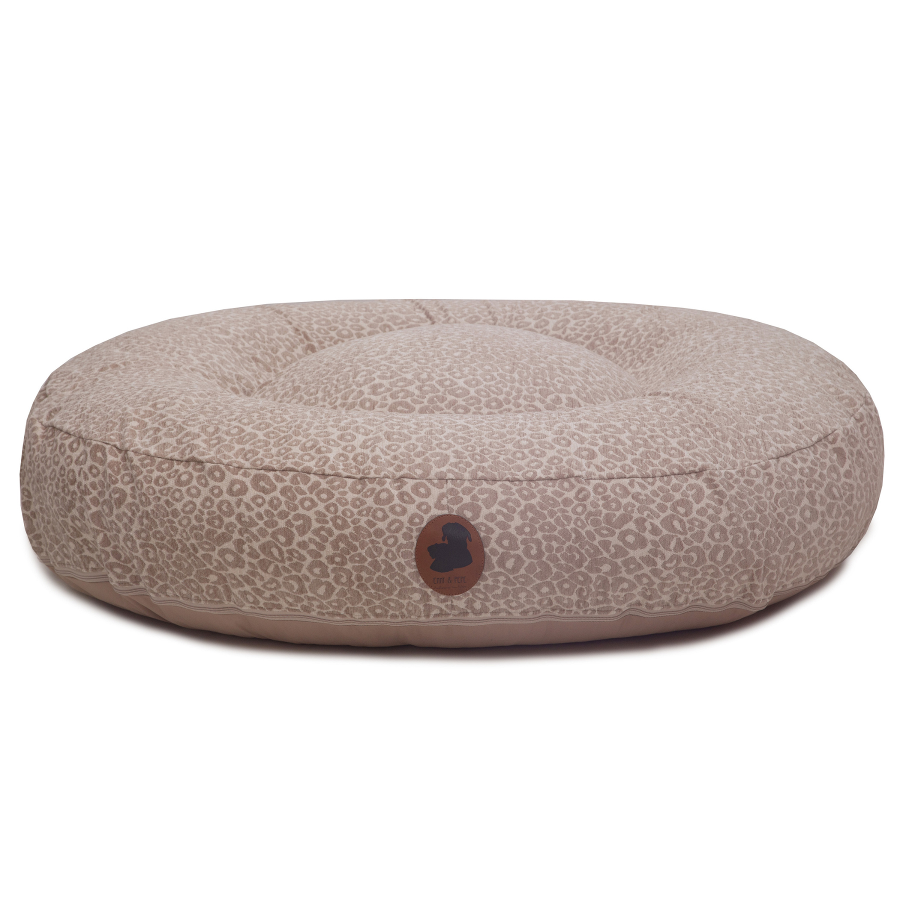Wau-Bed Leo Leo Taupe / Oval / M (100x80cm)