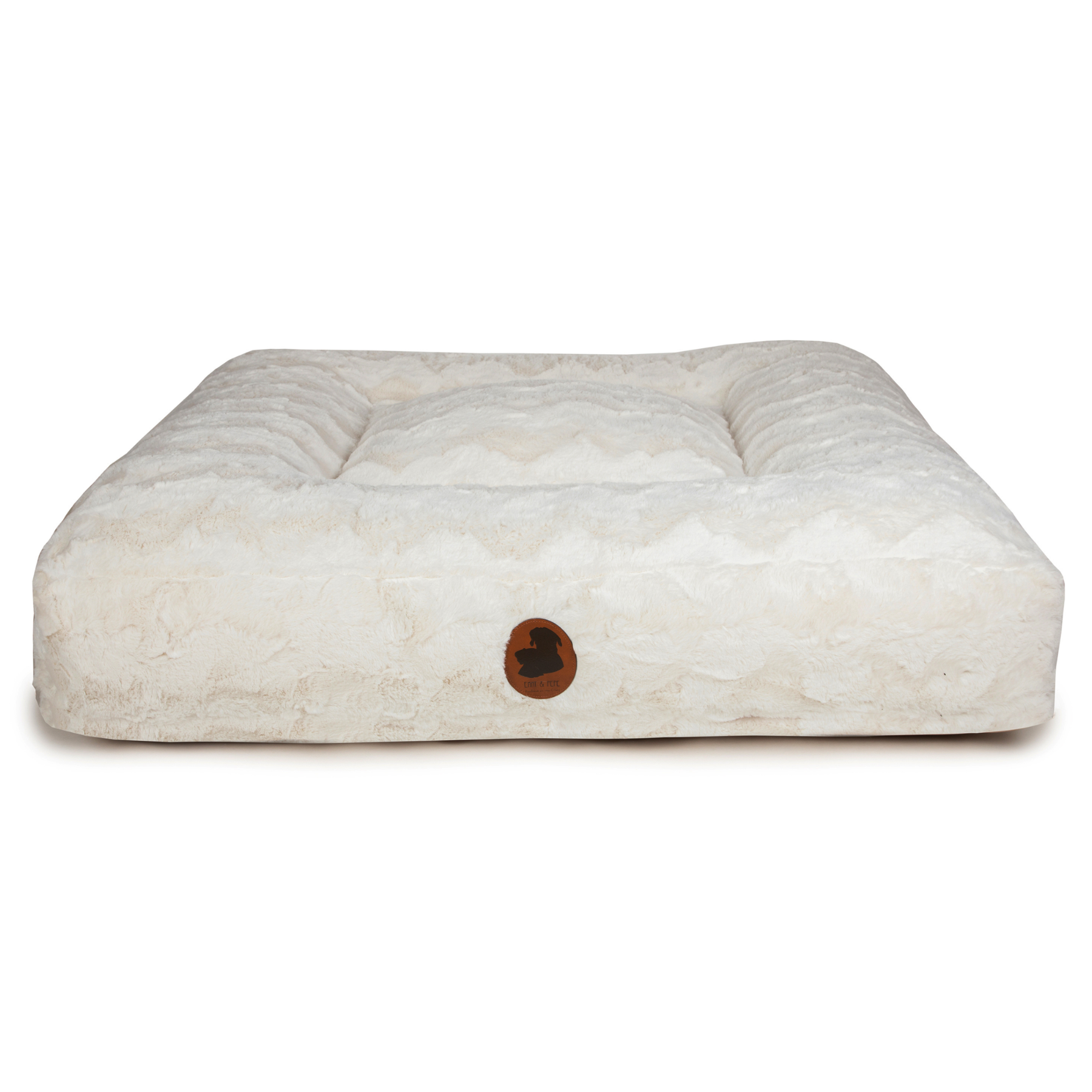Wau-Bed Wild Wave Creme / Eckig / XL (140x120cm) von EMMY&PEPE