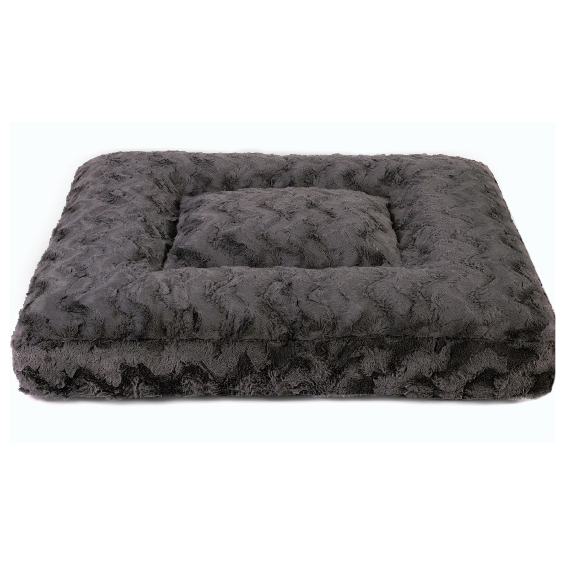 Wau-Bed Wild Wave Dark Grey / Eckig / S (80x60cm) von EMMY&PEPE