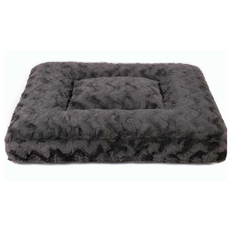 Wau-Bed Wild Wave Dark Grey / Eckig / S (80x60cm) von EMMY&PEPE