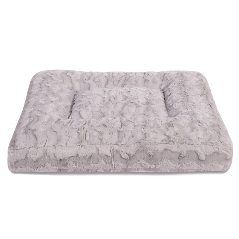 Wau-Bed Wild Wave Light Grey / Eckig / S (80x60cm) von EMMY&PEPE