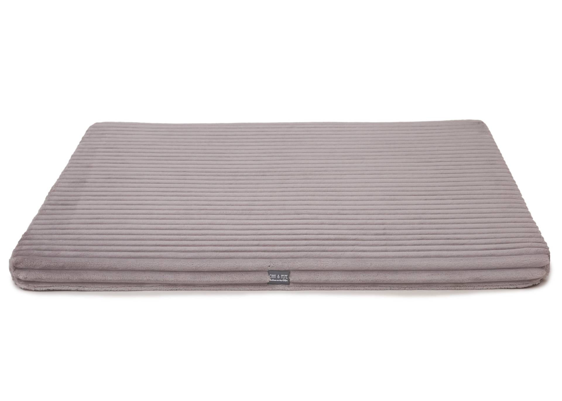 Wau-Floor Kuschelcord Light Grey / L (120x100cm) / 10cm von EMMY&PEPE