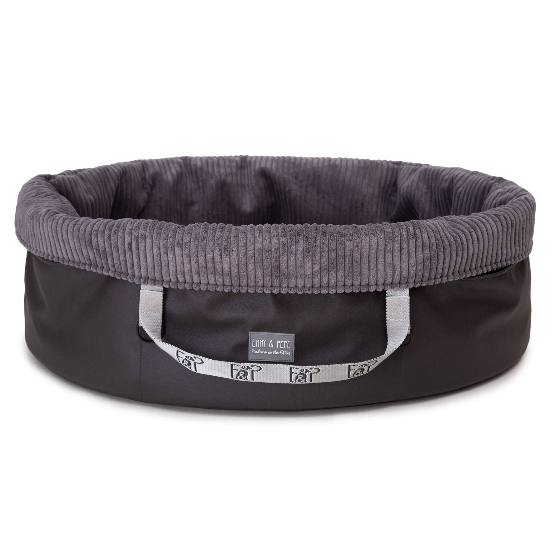 Wau-Snuggle Cord Dark Grey Rechteckig / L / Nein