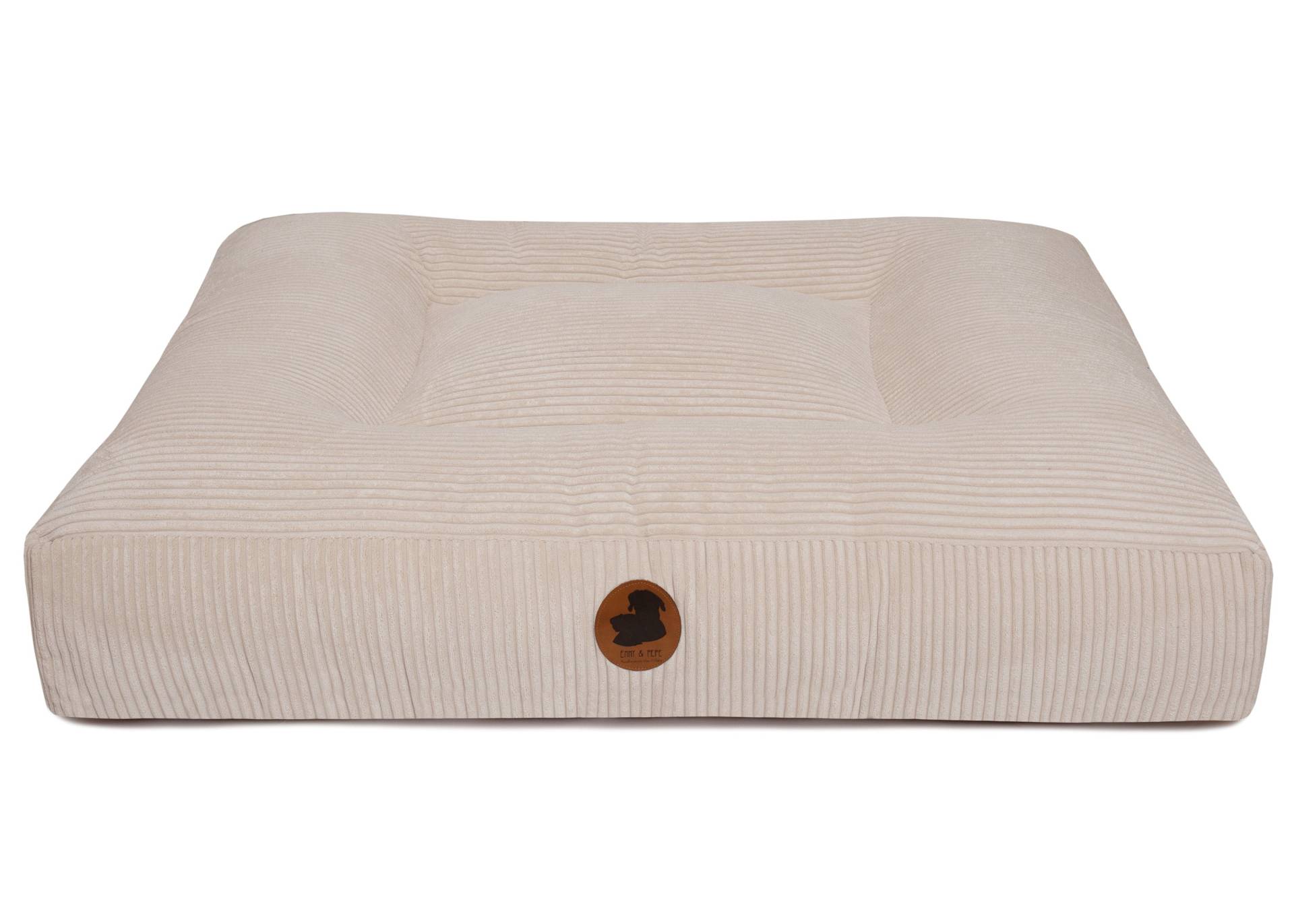 Wechselbezug Cord Creme / Eckig / L (120x100cm) von EMMY&PEPE