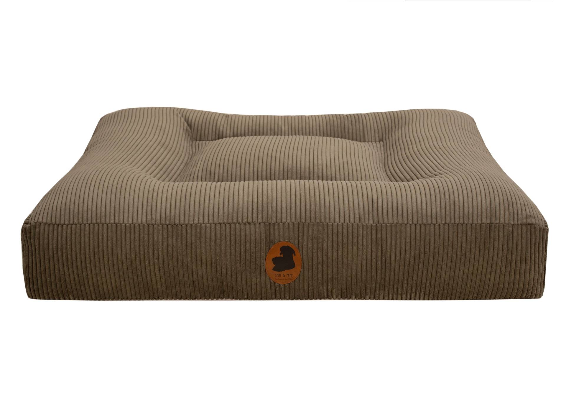Wechselbezug Cord Olive / Eckig / M (100x80cm) von EMMY&PEPE