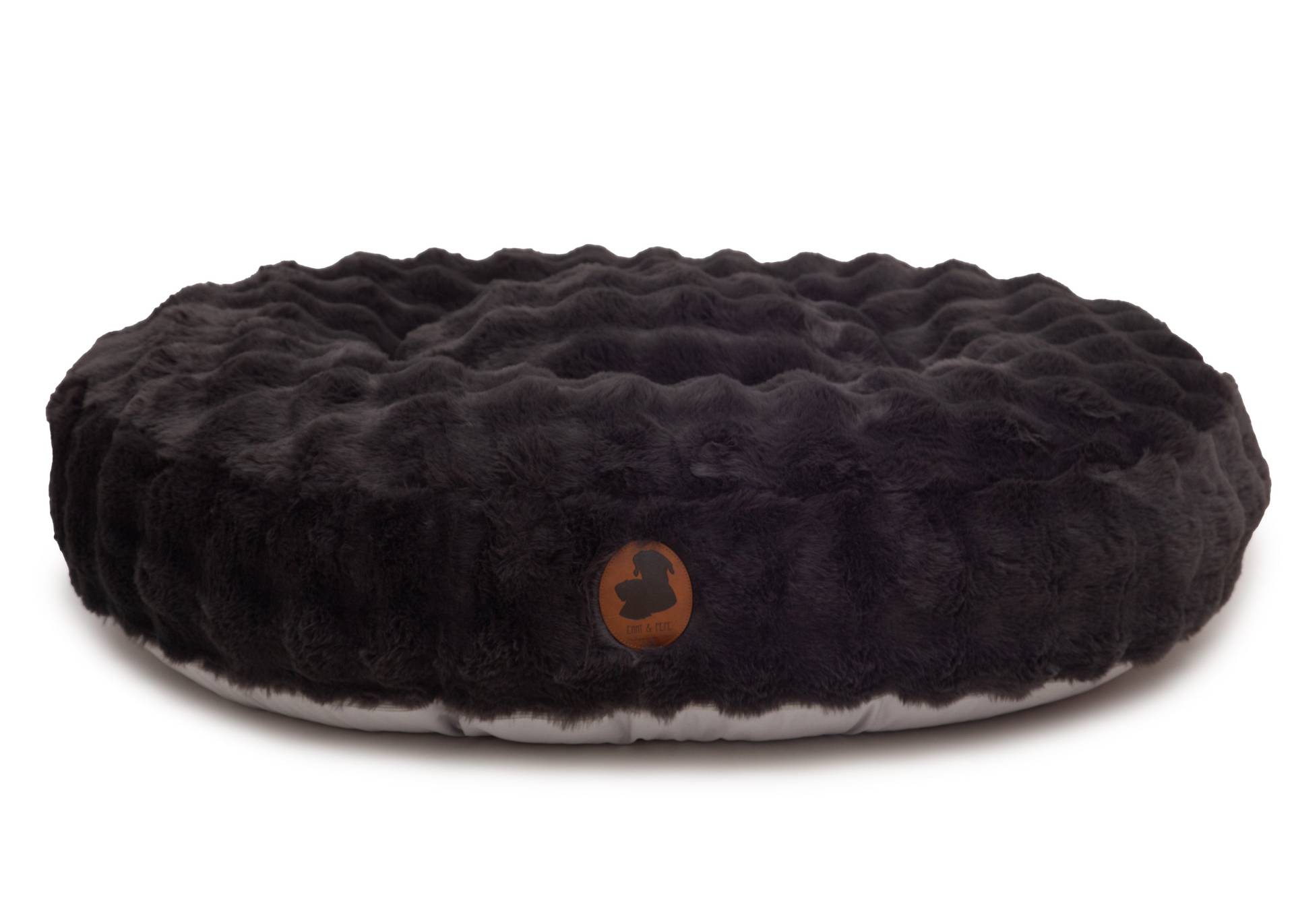 Wechselbezug Cozy Bubble Black / Oval / L (120x100cm) von EMMY&PEPE