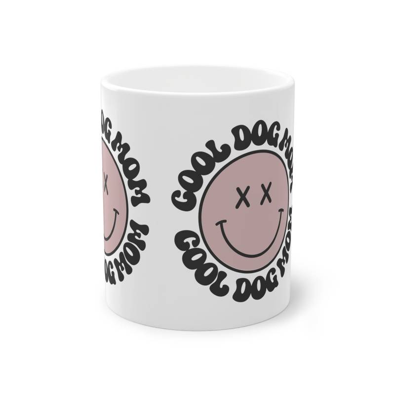 Weiße Tasse "Cool Dog Mom"