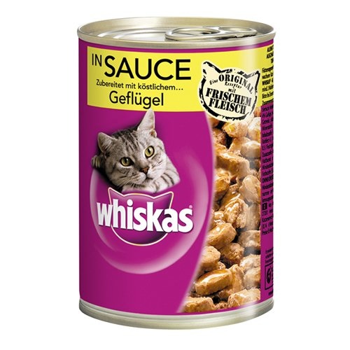 Whiskas 1+ mit Geflügel in Sauce 400 g - 12 Stück