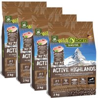 Wildborn Active Highlands 8kg getreidefreies Hundefutter für aktive Hunde von Wildborn