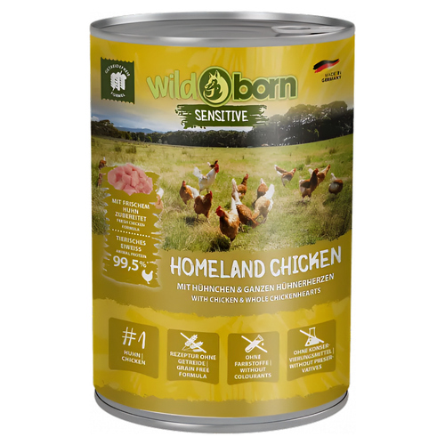 Wildborn Homeland Chicken mit Hühnchen & ganzen Hühnerherzen 400 g