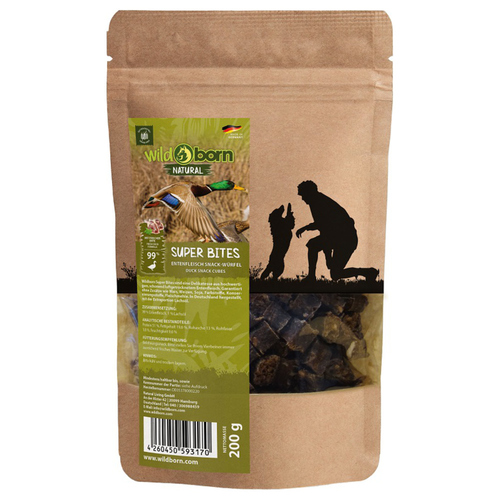 Wildborn Natural Super Bites Entenfleisch Snack-Würfel 200 g