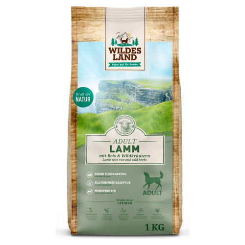 Wildes Land Adult Lamm mit Reis und Wildkräutern 1 kg