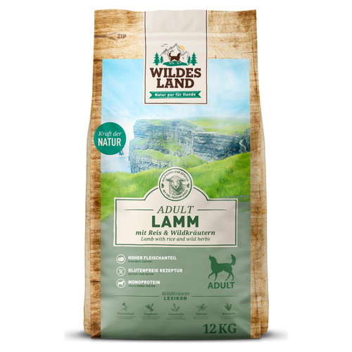 Wildes Land Adult Lamm mit Reis und Wildkräutern 12 kg