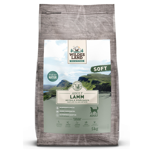 Wildes Land Adult Lamm mit Reis und Wildkräutern Soft 5 kg