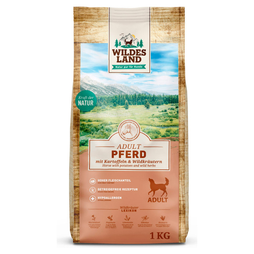 Wildes Land Adult Pferd mit Kartoffeln und Wildkräutern 1 kg