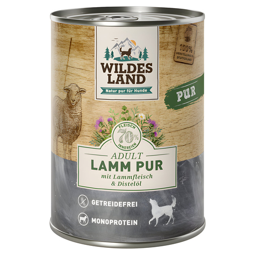 Wildes Land Lamm PUR mit Distelöl 400 g