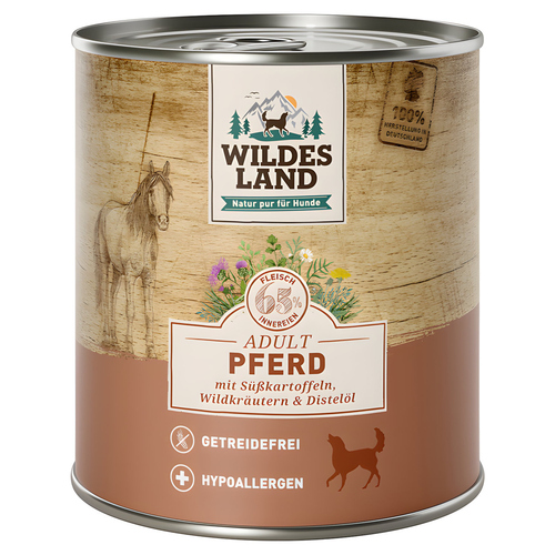 Wildes Land Pferd mit Süßkartoffeln 800 g