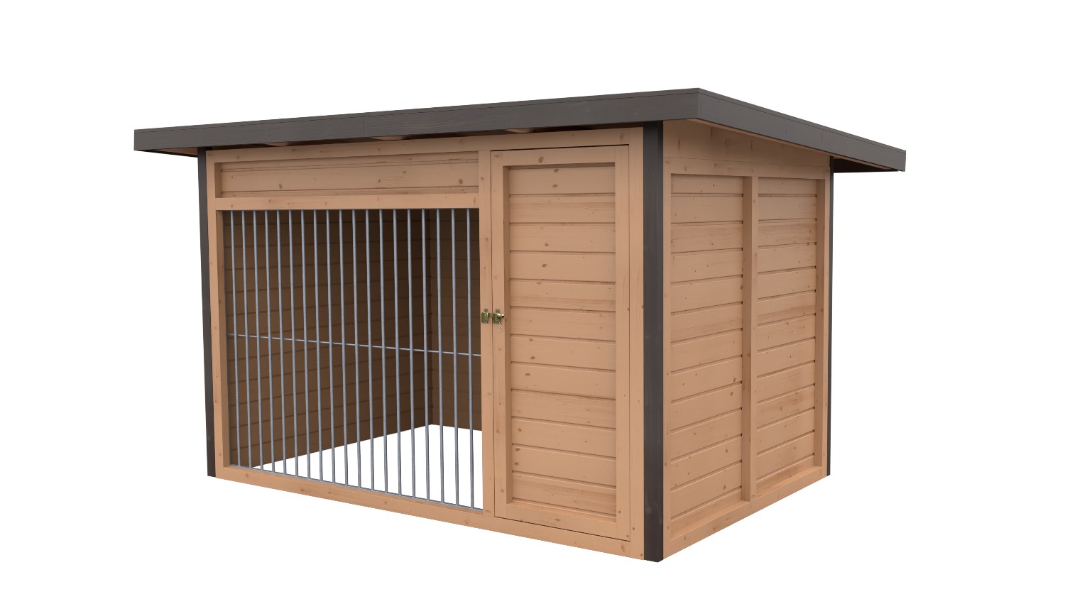 Winterberg-Luxus Holzzwinger mit Pultdach 2 x 3 m | braun imprägniert | Rohrstab...