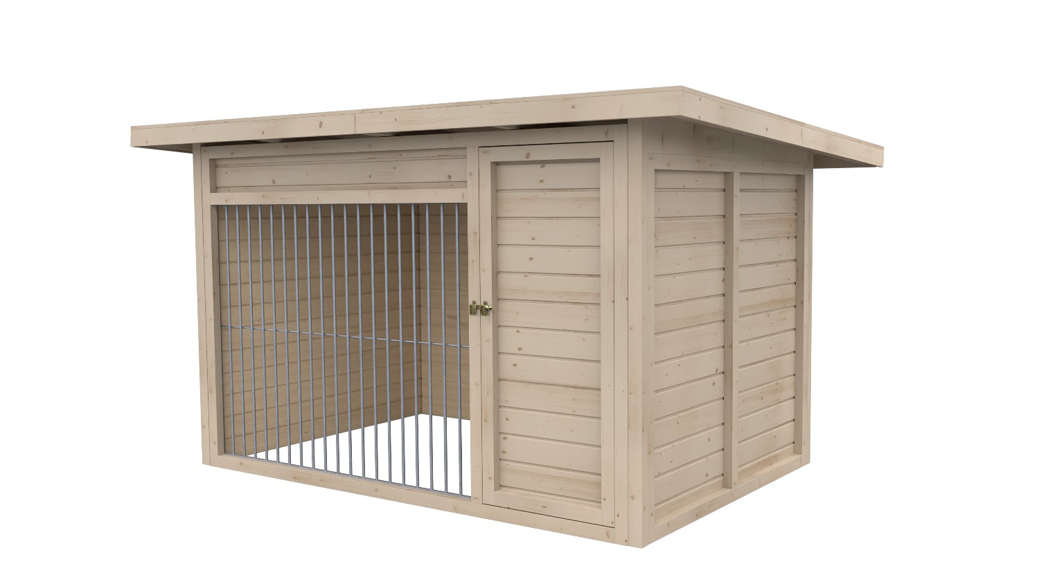 Winterberg-Luxus Holzzwinger mit Pultdach 2 x 3 m | naturbelassen | Rohrstab Abs...