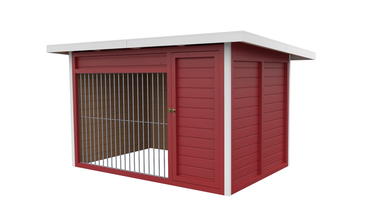 Winterberg-Luxus Holzzwinger mit Pultdach 2 x 3 m | schwedenrot | Rohrstab Absta...