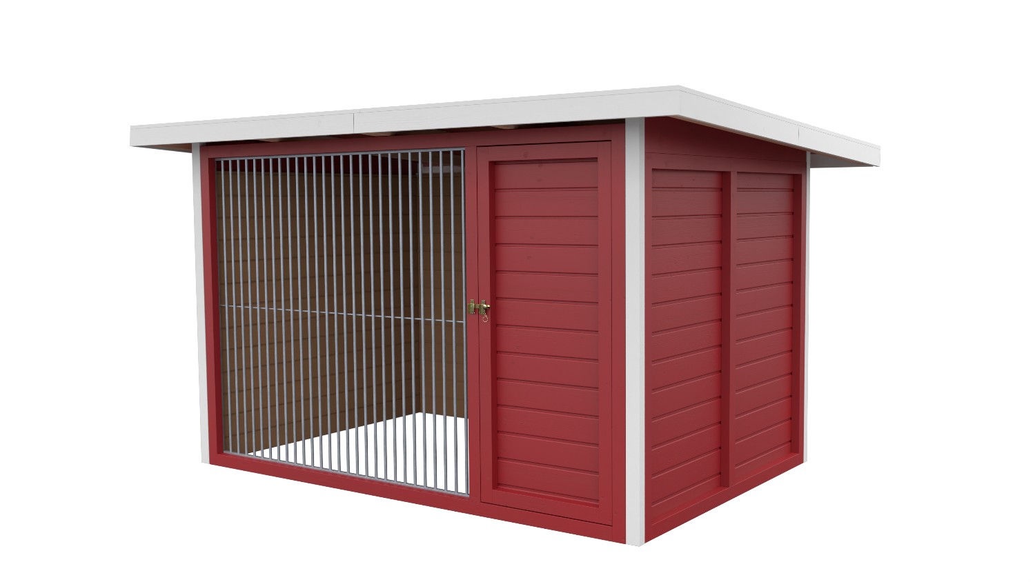 Winterberg-Luxus Holzzwinger mit Pultdach 2 x 3 m | schwedenrot | Rohrstab Absta...