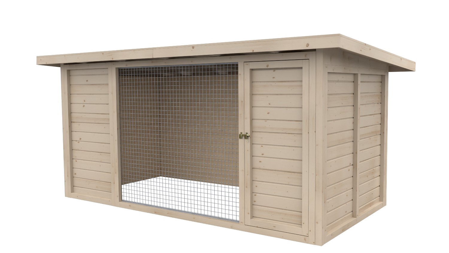 Winterberg-Luxus Holzzwinger mit Pultdach 2 x 4 m  | naturbelassen | Gitter 5x5 ...