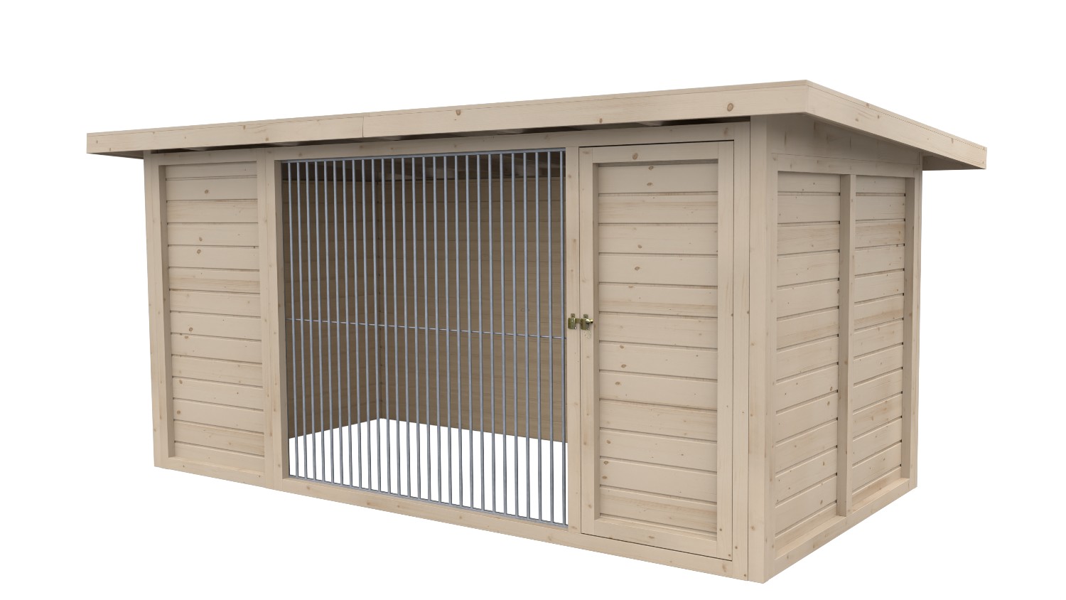 Winterberg-Luxus Holzzwinger mit Pultdach 2 x 4 m  | naturbelassen | Rohrstab Ab...
