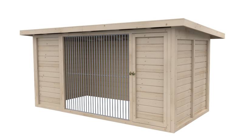 Winterberg-Luxus Holzzwinger mit Pultdach 2 x 4 m  | naturbelassen | Rohrstab Ab...