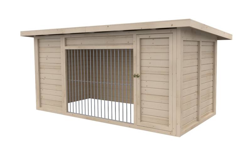 Winterberg-Luxus Holzzwinger mit Pultdach 2 x 4 m  | naturbelassen | Rohrstab Ab...