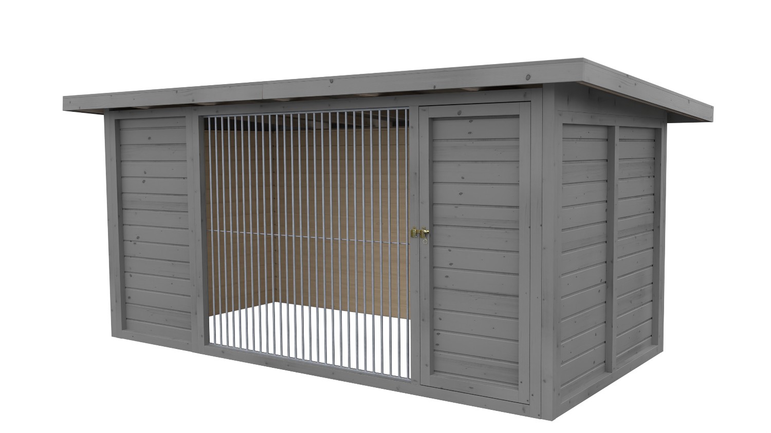 Winterberg-Luxus Holzzwinger mit Pultdach 2 x 4 m  | platingrau | Rohrstab Absta...