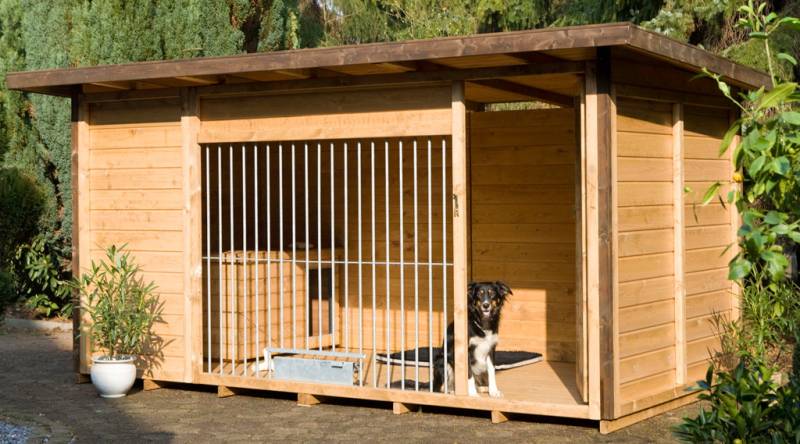 Winterberg-Luxus Holzzwinger mit Pultdach 2 x 4 m  | schwedenrot | Rohrstab Abst...