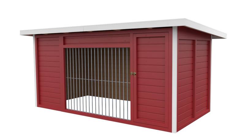 Winterberg-Luxus Holzzwinger mit Pultdach 2 x 4 m  | schwedenrot | Rohrstab Abst...