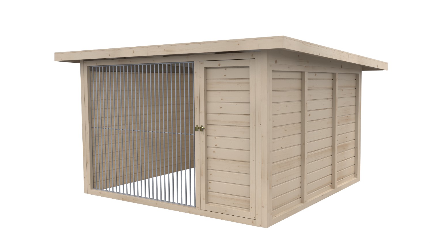 Winterberg-Luxus Holzzwinger mit Pultdach 3 x 3 m  | naturbelassen | Rohrstab Ab...
