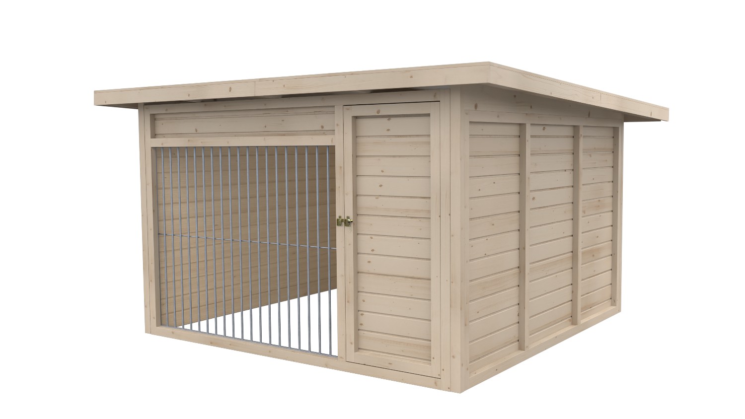Winterberg-Luxus Holzzwinger mit Pultdach 3 x 3 m  | naturbelassen | Rohrstab Ab...