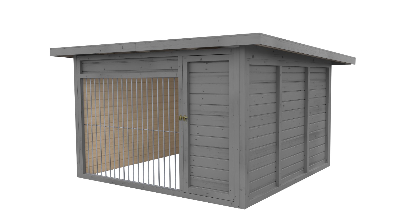 Winterberg-Luxus Holzzwinger mit Pultdach 3 x 3 m  | platingrau | Rohrstab Absta...