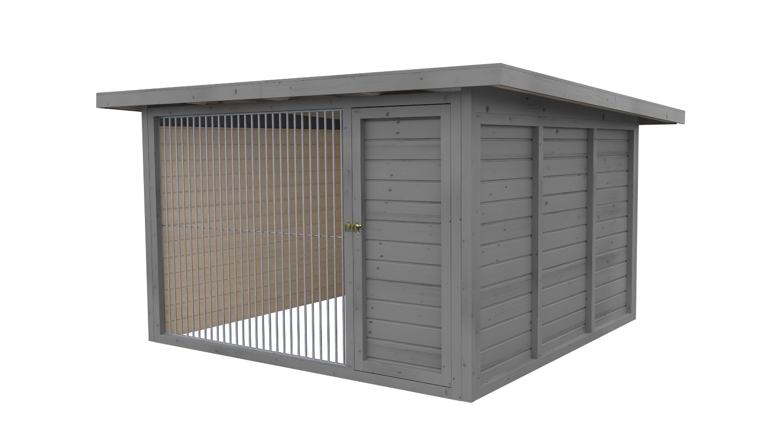 Winterberg-Luxus Holzzwinger mit Pultdach 3 x 3 m | platingrau | Rohrstab Absta... Winterberg-Luxus Holzzwinger mit Pultdach 3 x 3 m | platingrau | Rohrstab Absta...