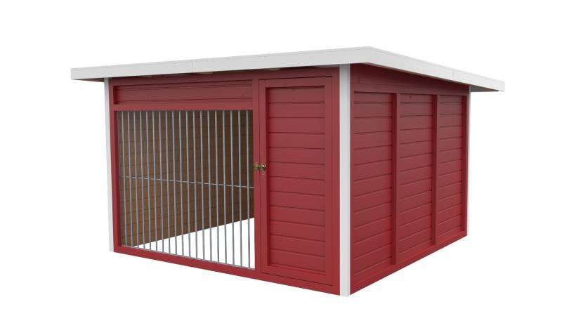 Winterberg-Luxus Holzzwinger mit Pultdach 3 x 3 m  | schwedenrot | Rohrstab Abst...