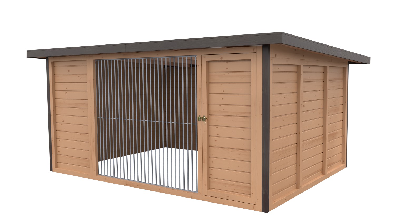 Winterberg-Luxus Holzzwinger mit Pultdach 3 x 4 m | braun imprägniert | Rohrsta... Winterberg-Luxus Holzzwinger mit Pultdach 3 x 4 m | braun imprägniert | Rohrsta...