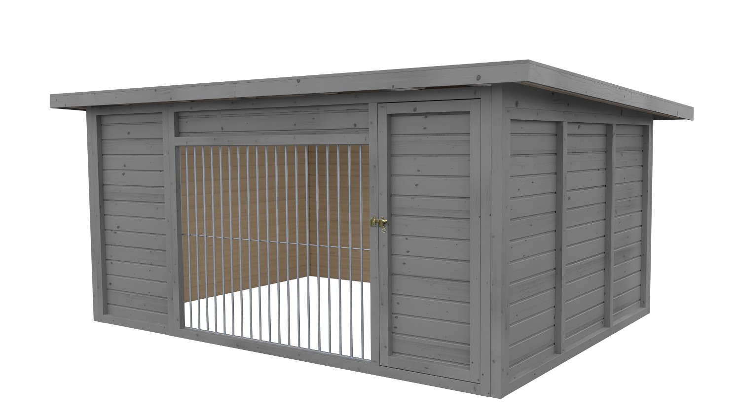 Winterberg-Luxus Holzzwinger mit Pultdach 3 x 4 m  | platingrau | Rohrstab Absta...