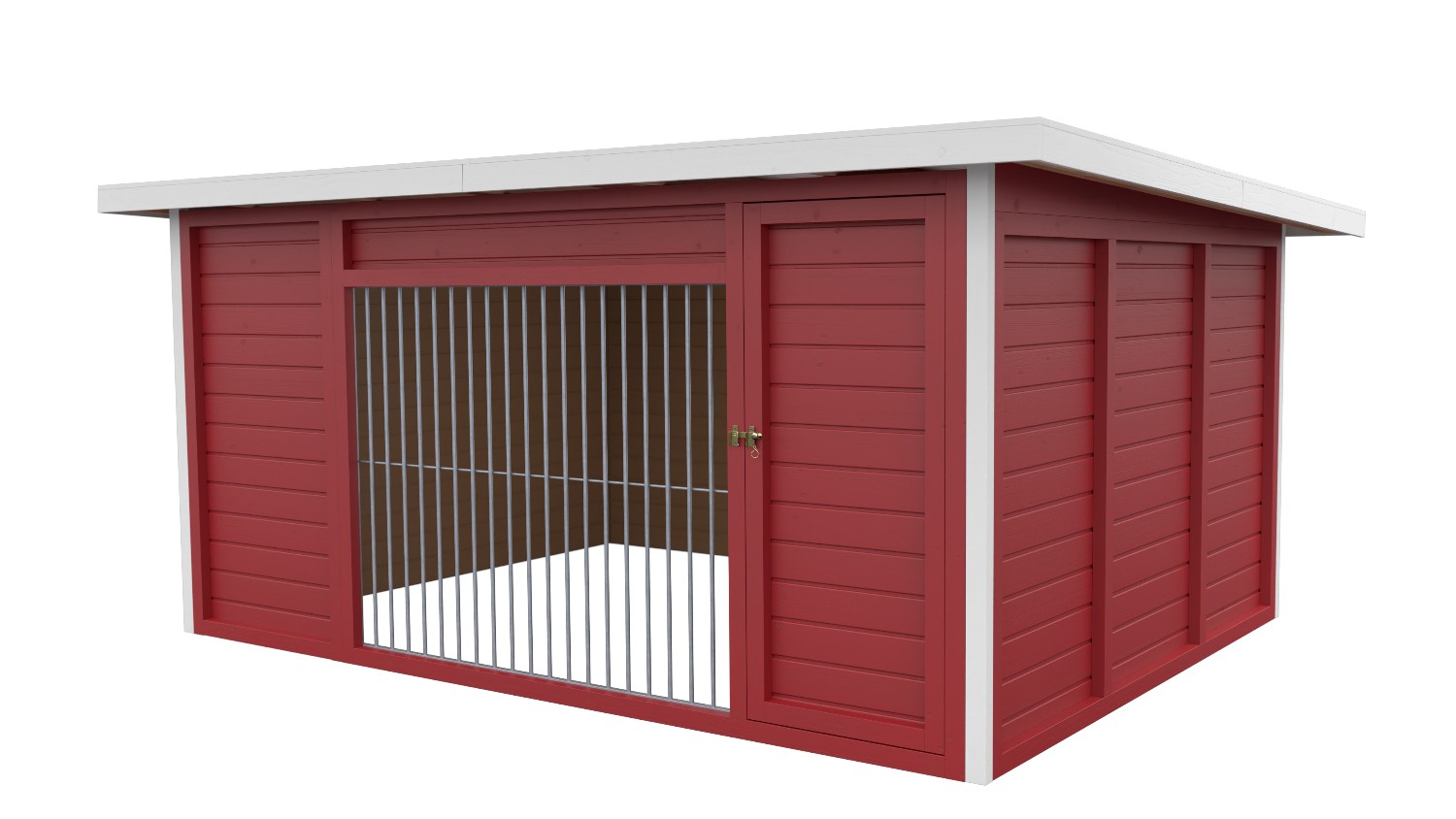 Winterberg-Luxus Holzzwinger mit Pultdach 3 x 4 m  | schwedenrot | Rohrstab Abst...